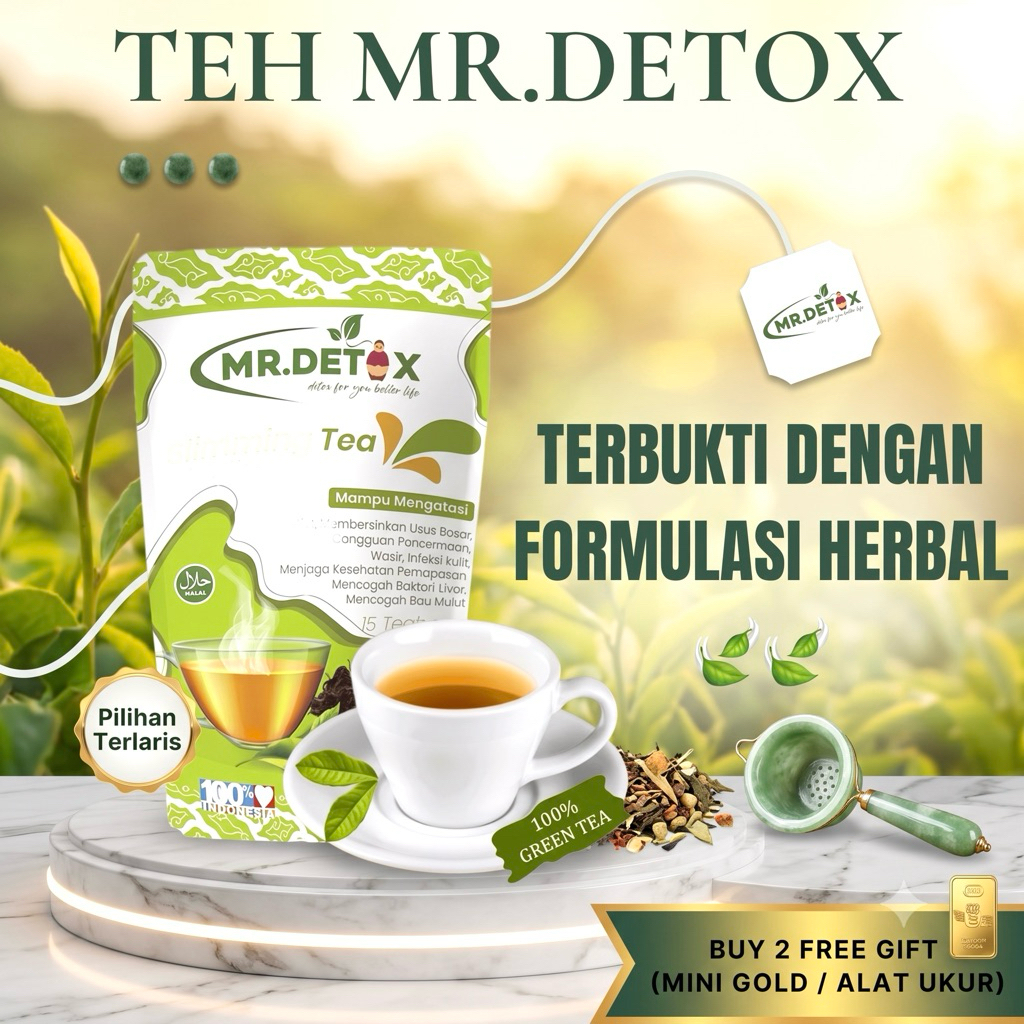 Mr Detox Slimming Tea Teh diet herbal BPOM