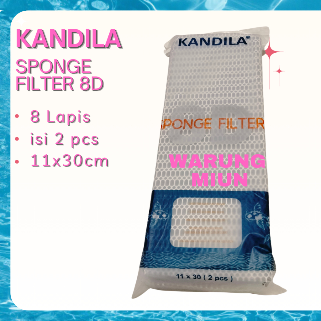 Kandila Kapas busa filter 8D honeycomb