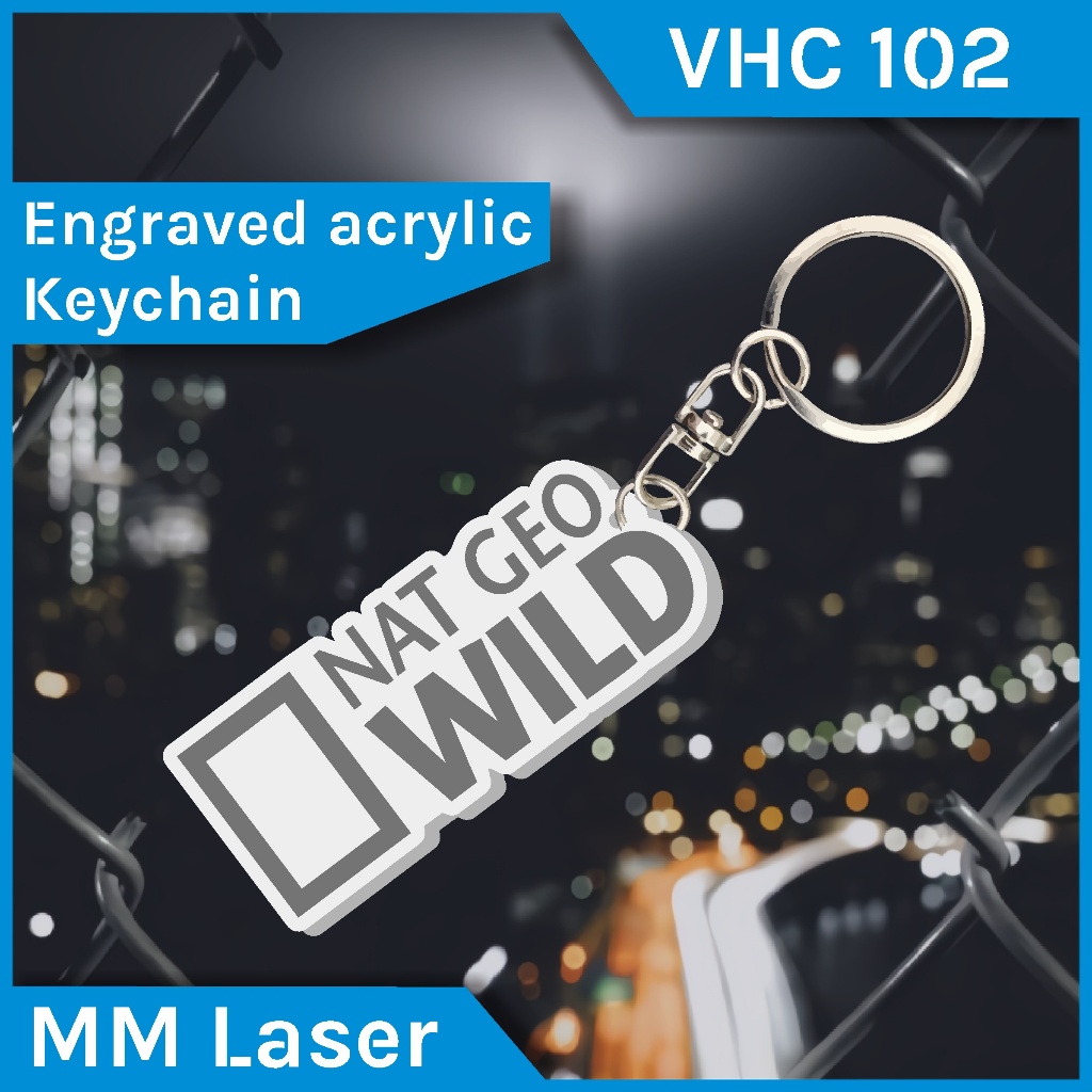 VHC 102 acrylic keychain nat geo wild | keychain acrylic nat geo wild | gantungan kunci akrilik nat 