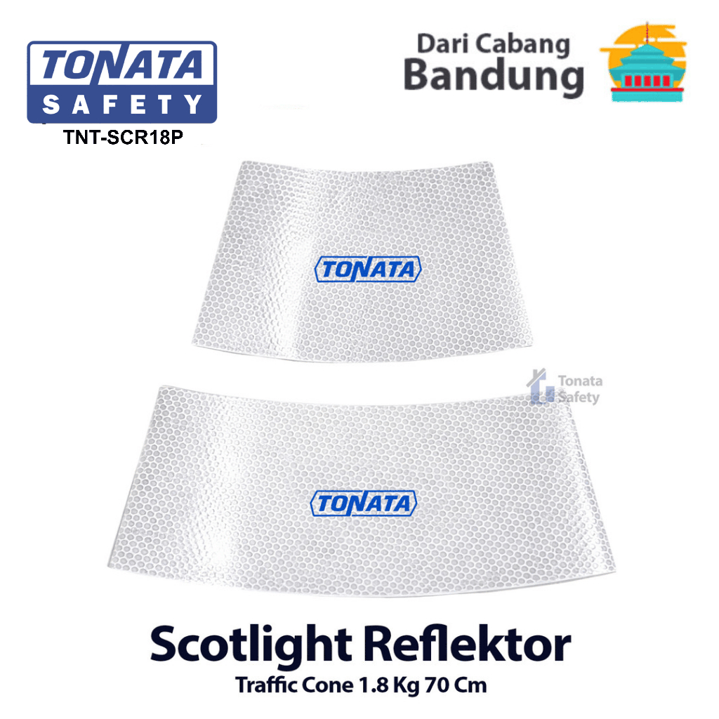 Scotlight Reflector Traffic Cone Tonata 1.8 Kg 70 Cm - Putih / Scotlight Reflector Traffic Cone Tona