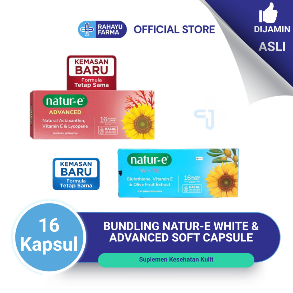 Natur-E Paket Bundling Natur-E White 16 Kapsul dan Natur-E Advanced 16 Kapsul