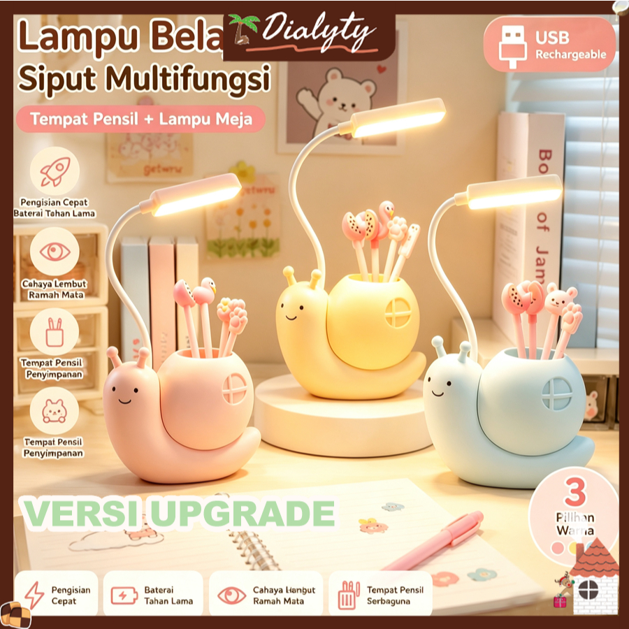 (Ready) Lampu Meja Siput Lucu/ Lampu Tidur Lucu LED / Lampu Belajar Karakter / Lampu Multifungsi / L