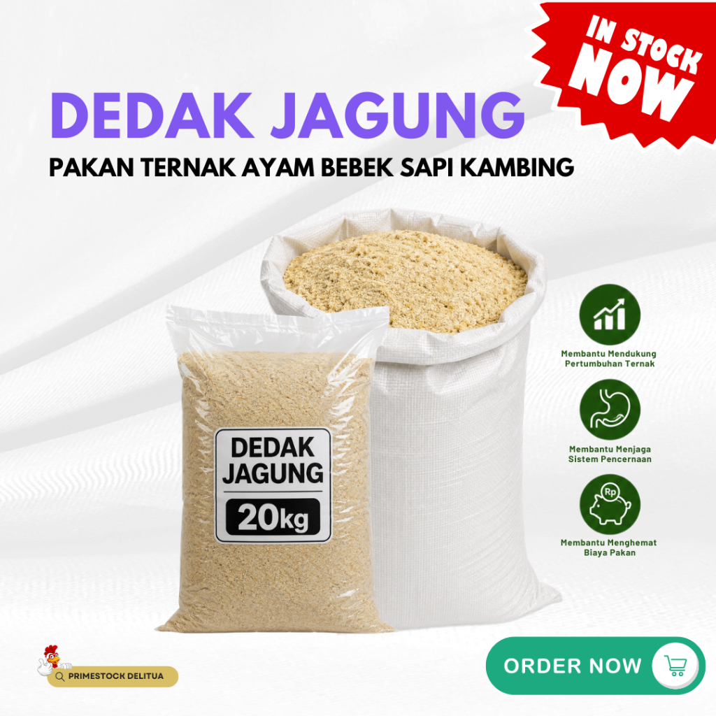 Dedak Jagung Super 20 Kg Pakan Ternak Ayam Bebek Sapi Kambing Babi Ikan Serbuk Jagung
