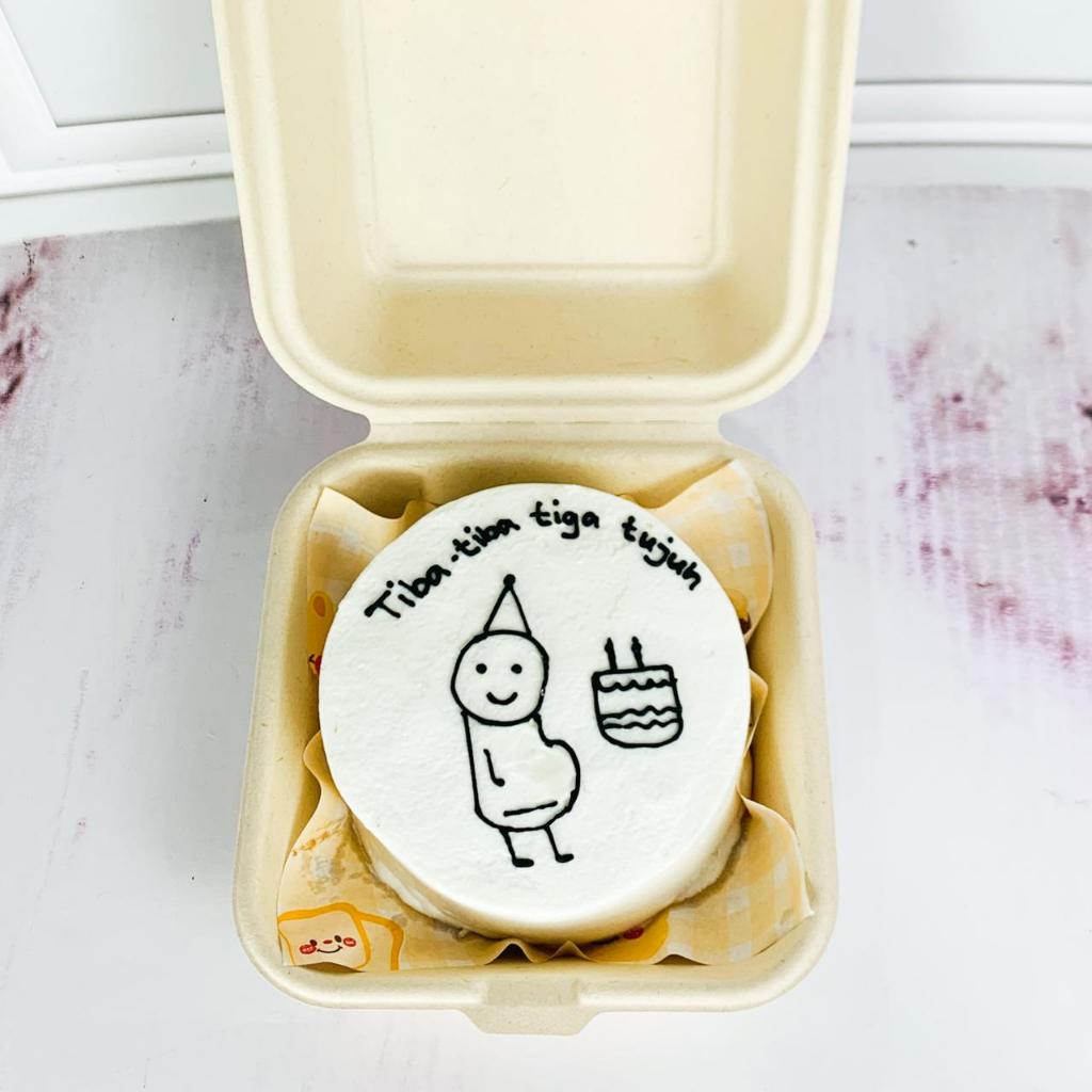 Kue Ulang Tahun/Birthday Cake/Kue Ultah Tema Korean Mini/Mini Cake
