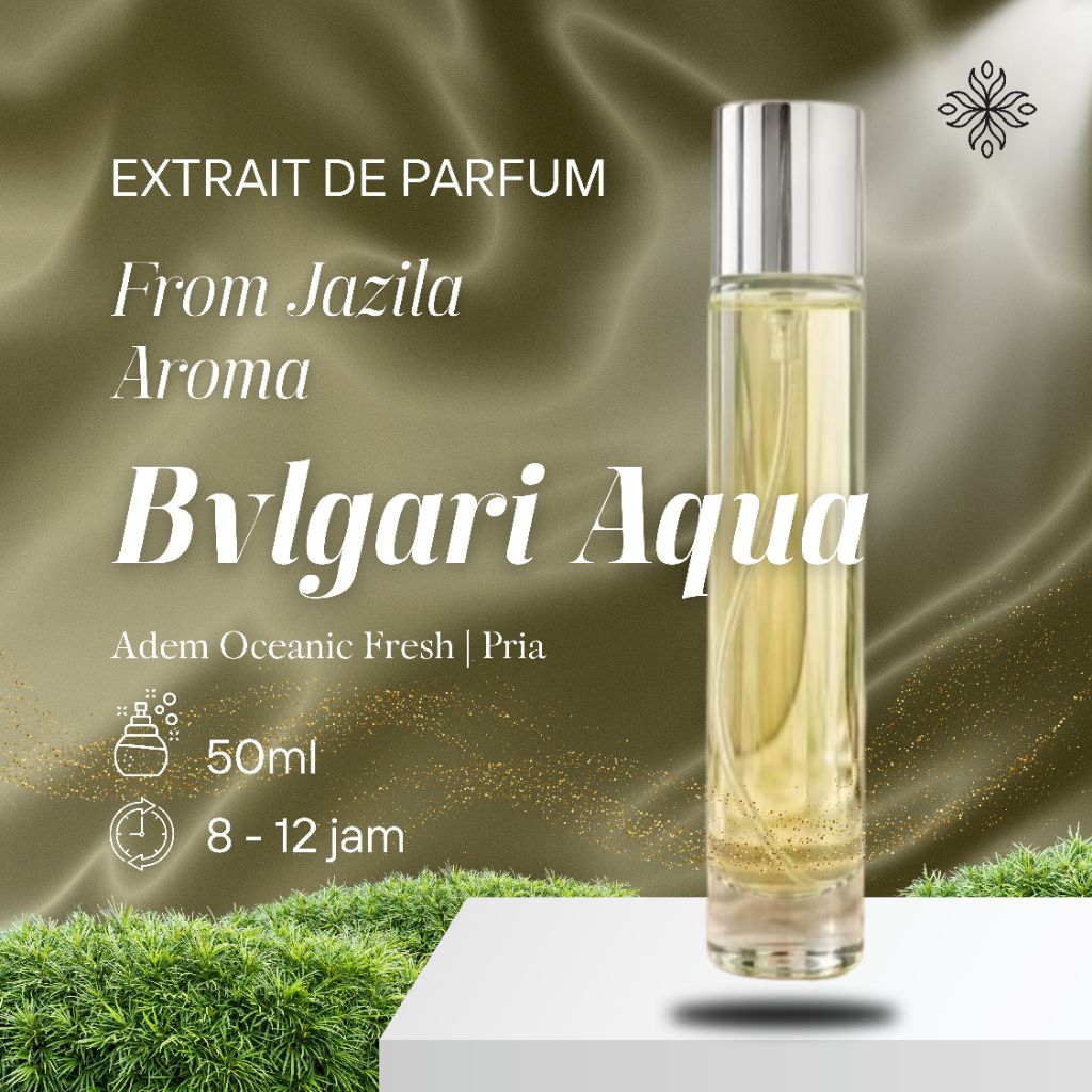Parfum Refill Bulgari Aqua Extrait De Parfum 50ml Pria Tahan 12 Jam Segar Laut
