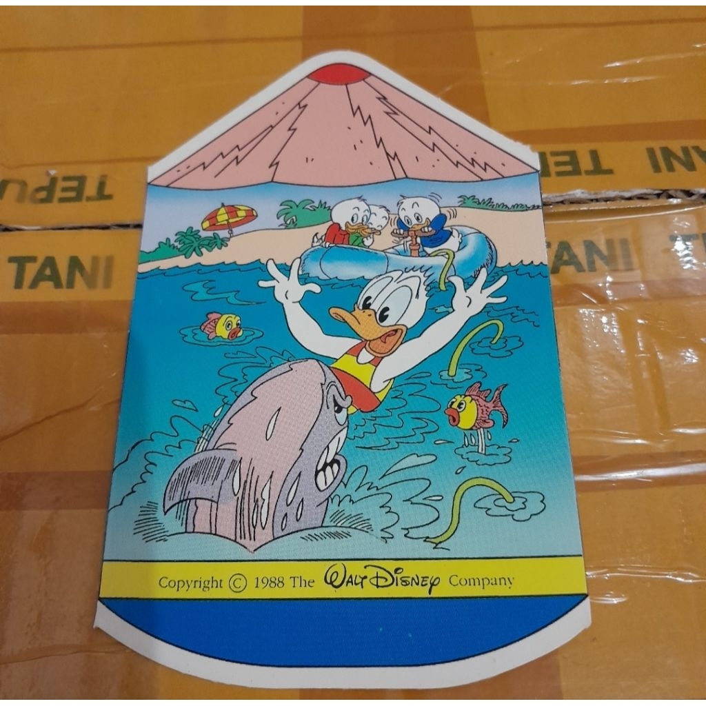Kartu Kalender Agustus 1993 Donal Bebek