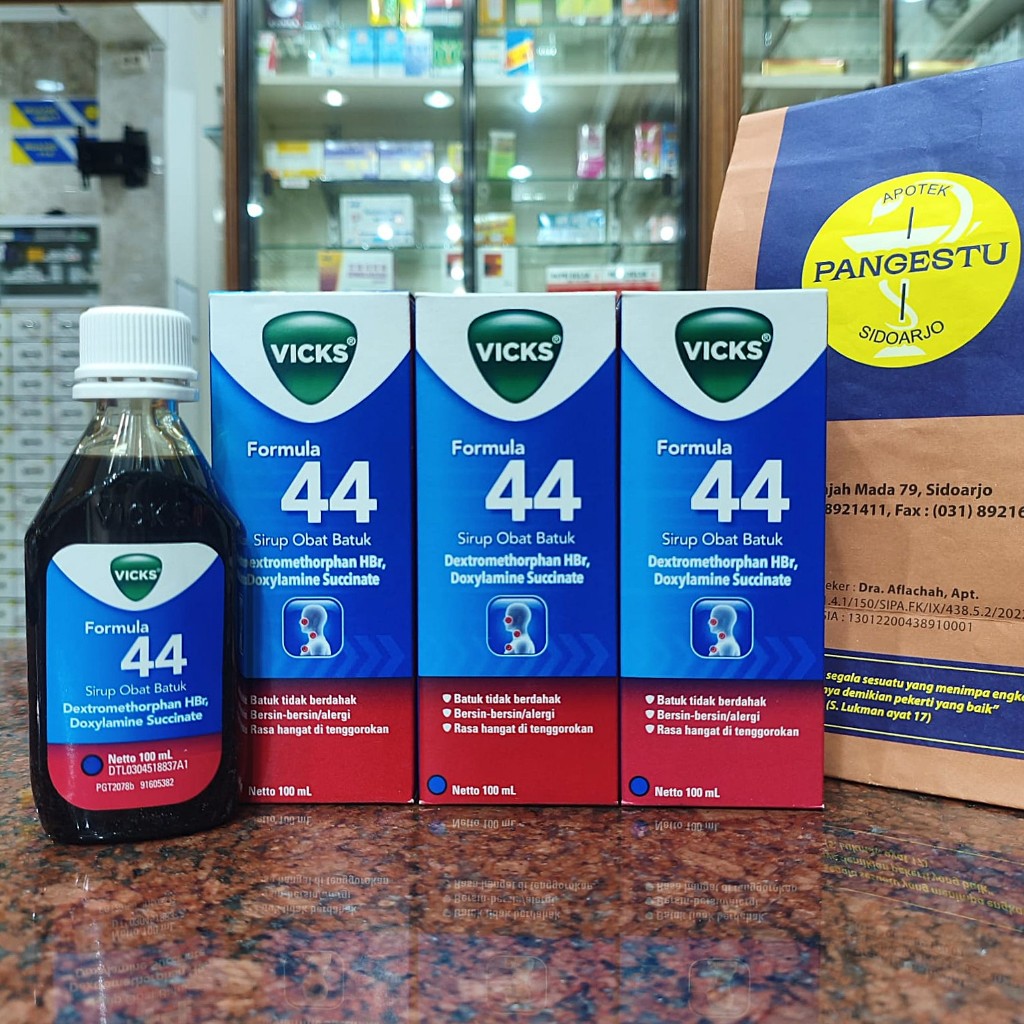 Vicks Formula 44 Sirup 1 Botol 100 ml / Batuk Pilek Alergi / Viks Syrup Vics Cair