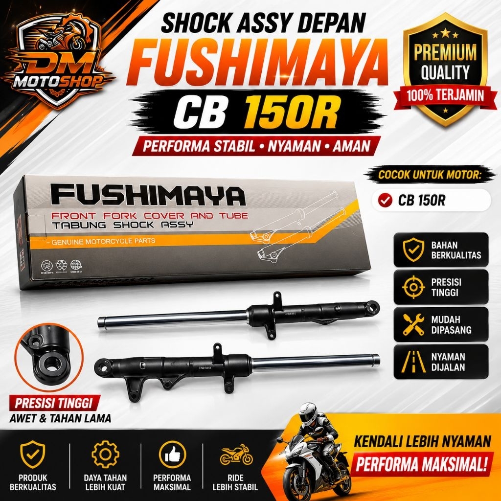 SHOCK ASSY DEPAN CB150 R LAMA NEW TABUNG SET  DEPAN FUSHIMAYA AS+TABUNG CB150R SKOK DEPAN CB150