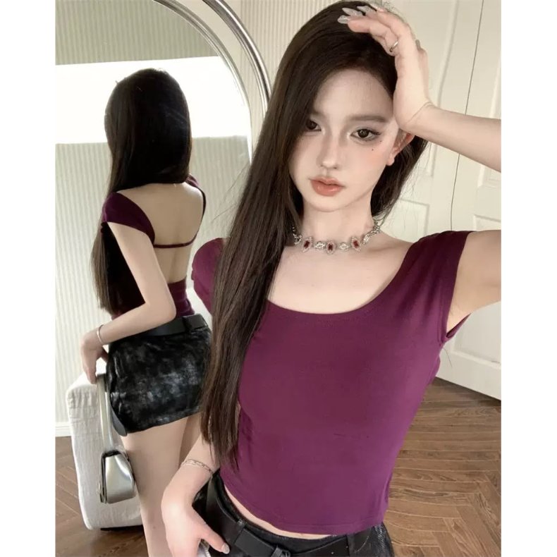 TankTop Wanita CropTop Dengan Cup Bra - CropTop Sexy Style Korean Terbaru  - TankTop Sexy Olahraga &