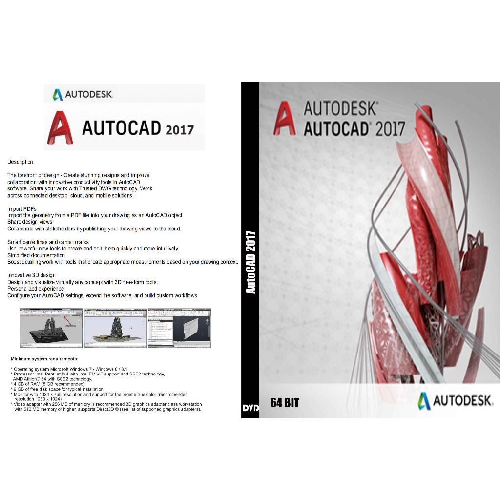 DVD TERLARIS AUTOCAD 2017 64 BIT