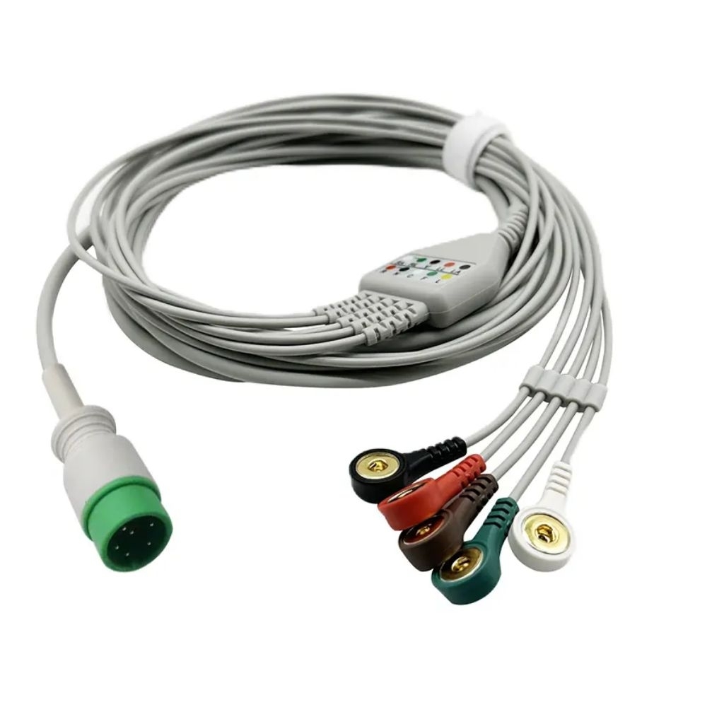 Kabel ecg Zoncare 5 Lead, Kabel ekg pasien monitor zoncare