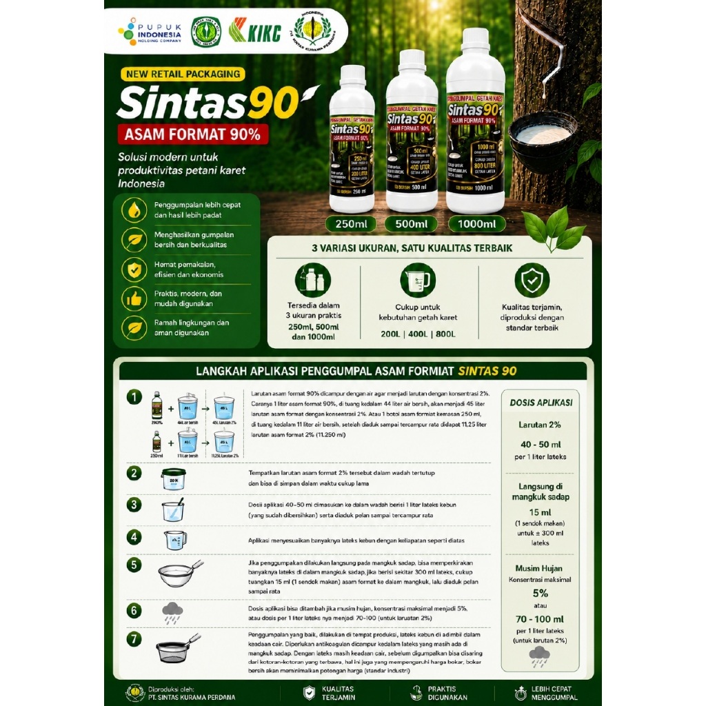 ASAM SEMUT / ASAM FORMIAT / PENGGUMPAL KARET / SINTAS 90