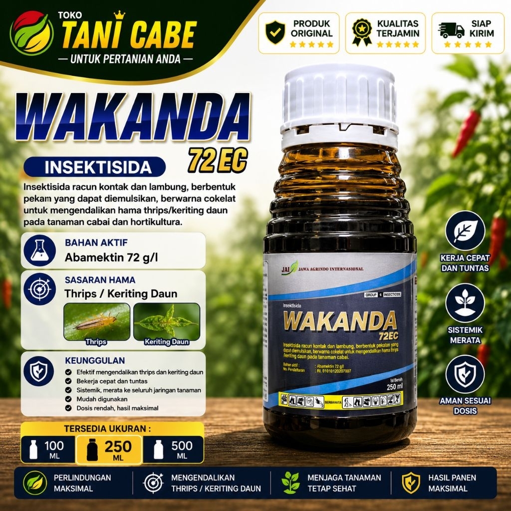 INSEKTISIDA WAKANDA 72 EC 250 ML ABAMEKTIN TERTINGGI