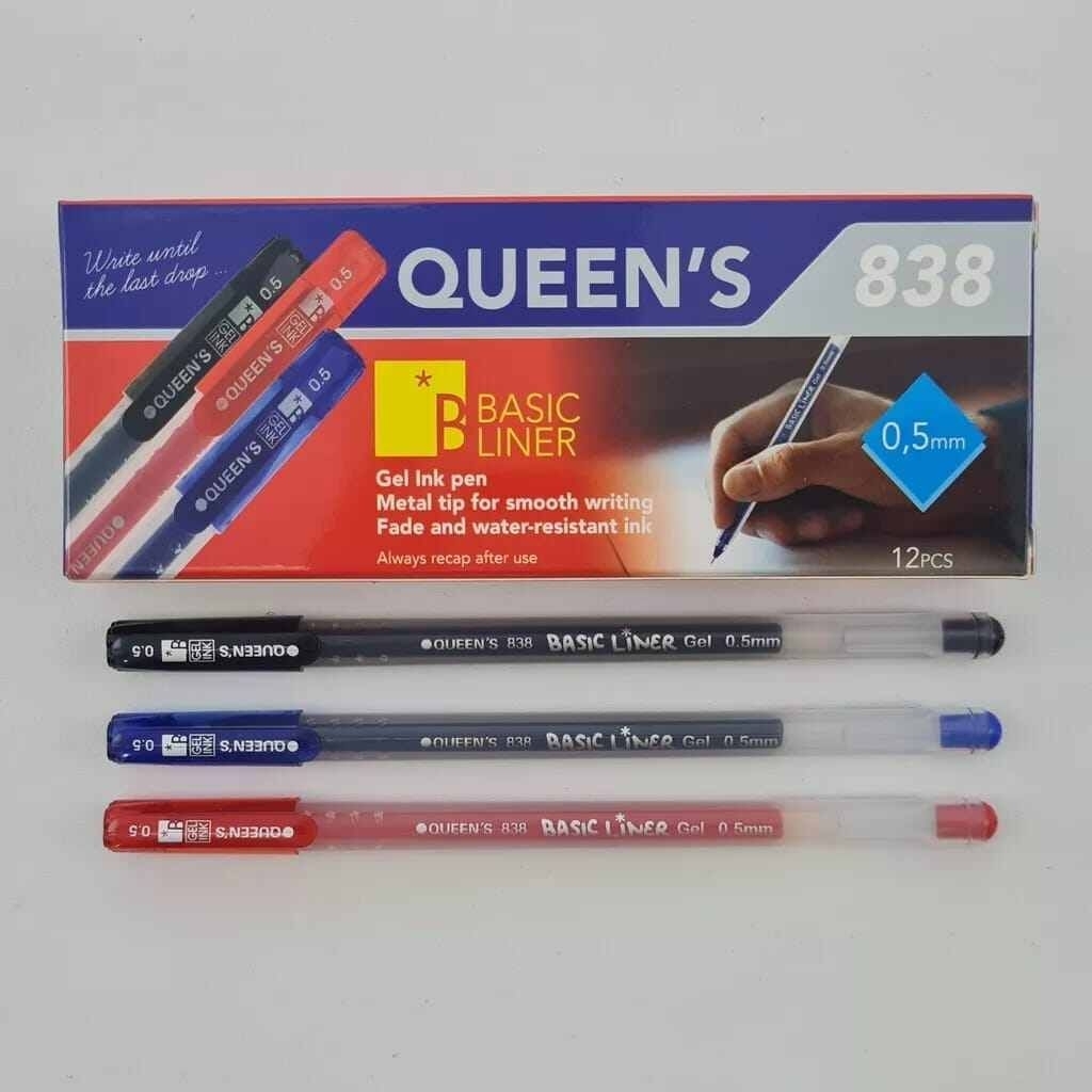 1 kotak pulpen queens 838