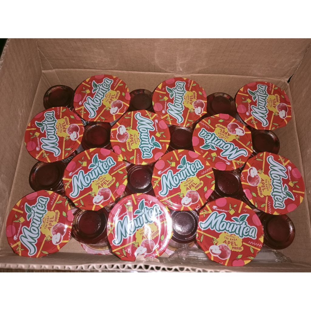Minuman mountea rasa apel enak dan menyegarkan