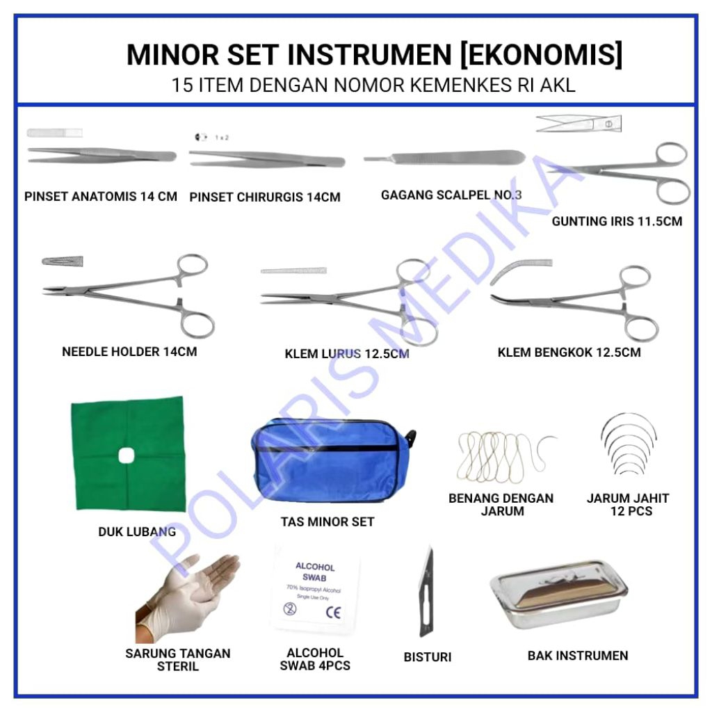 Minor Set Instrumen [Economy] / Set Bedah Minor Hecting