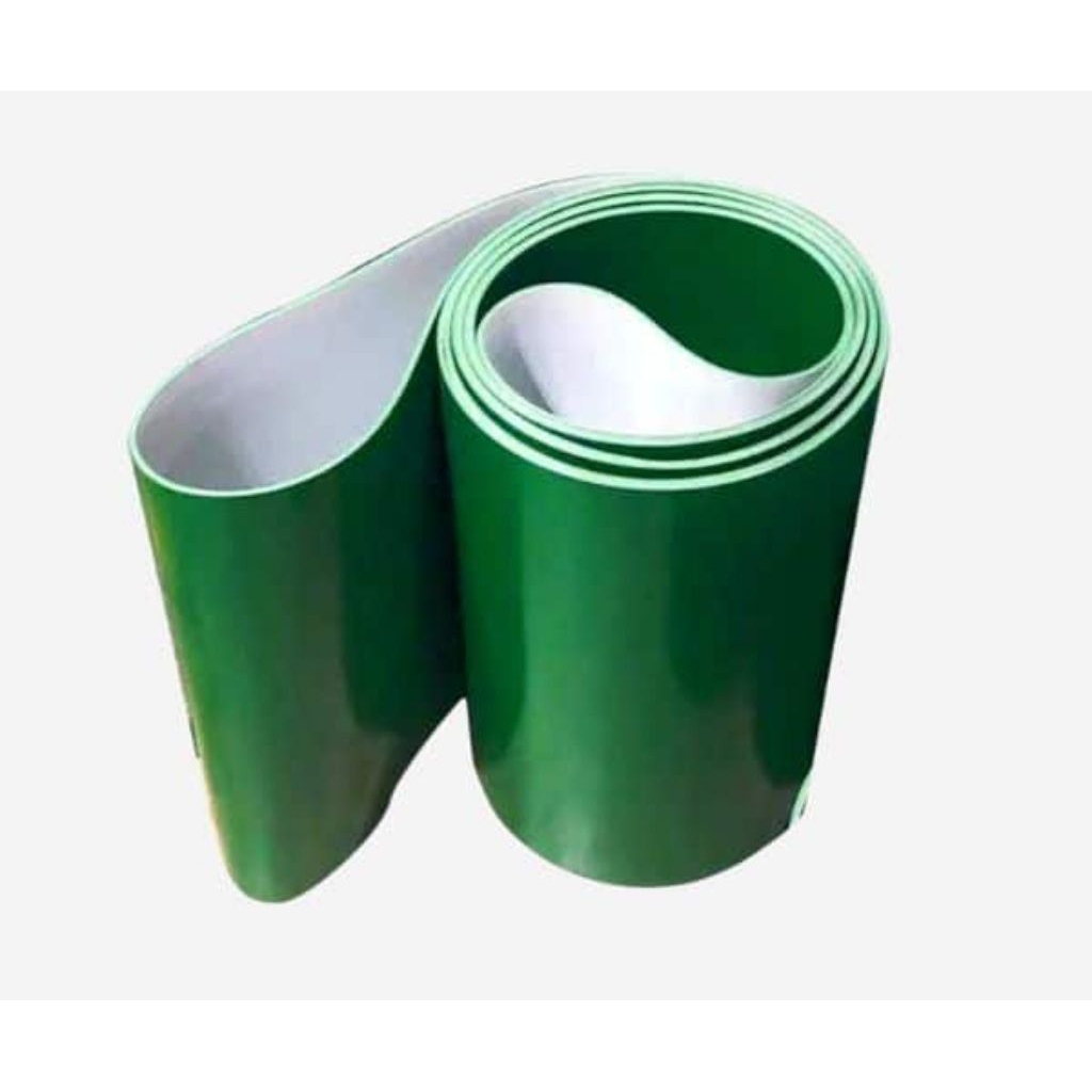 belt conveyor pvc hijau tebal 2mm x 10cm x 10m