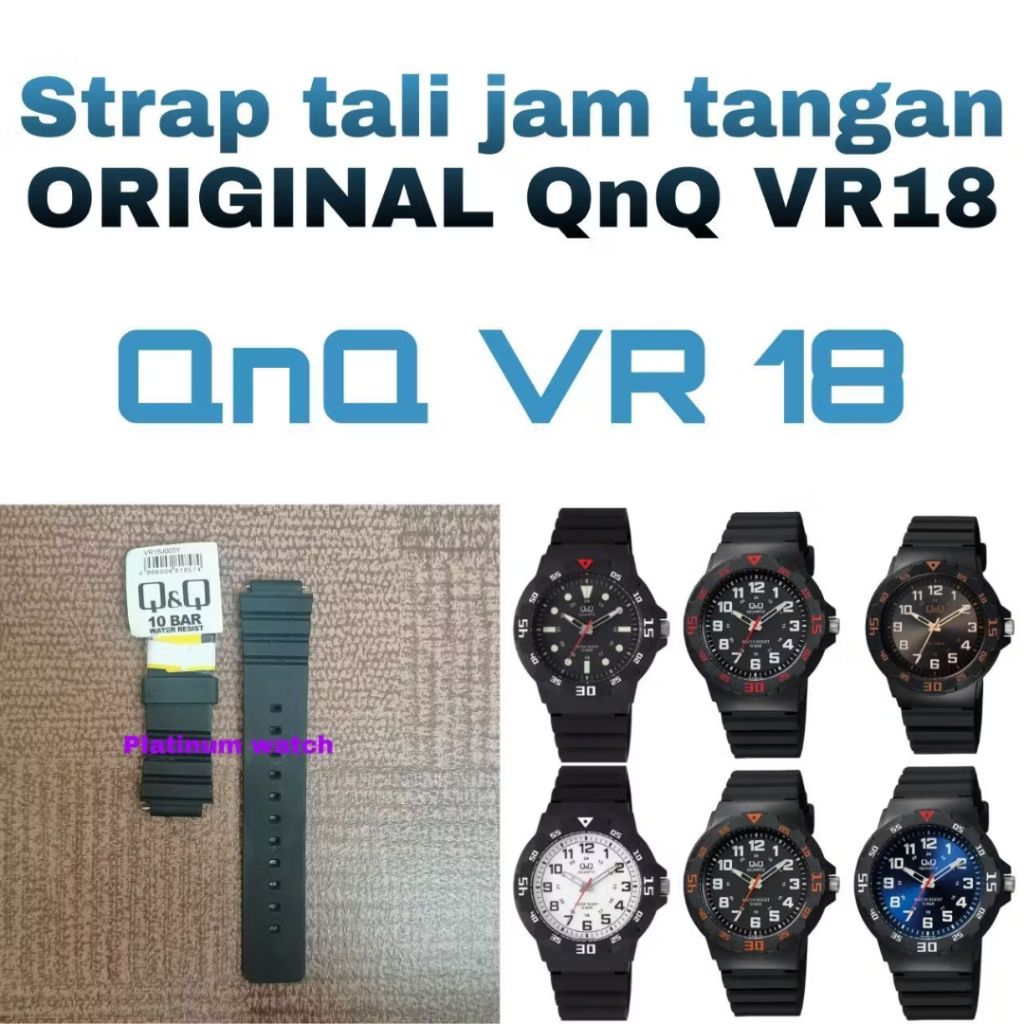 STRAP TALI DAN BEZEL JAM Q&Q VR18 TALI JAM TANGAN VR 18 VR18 ORIGINAL QnQ VR18 VR18 VR 18 VR 18J