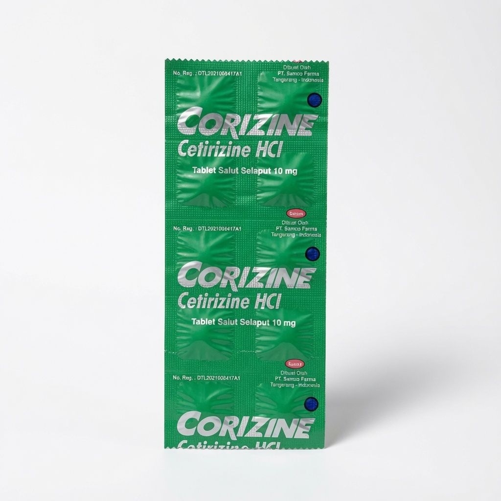 CORIZINE - Obat Gatal Alergi Biduran Pilek Alergi Ruam Kulit Mata Gatal & Bersin-Bersin