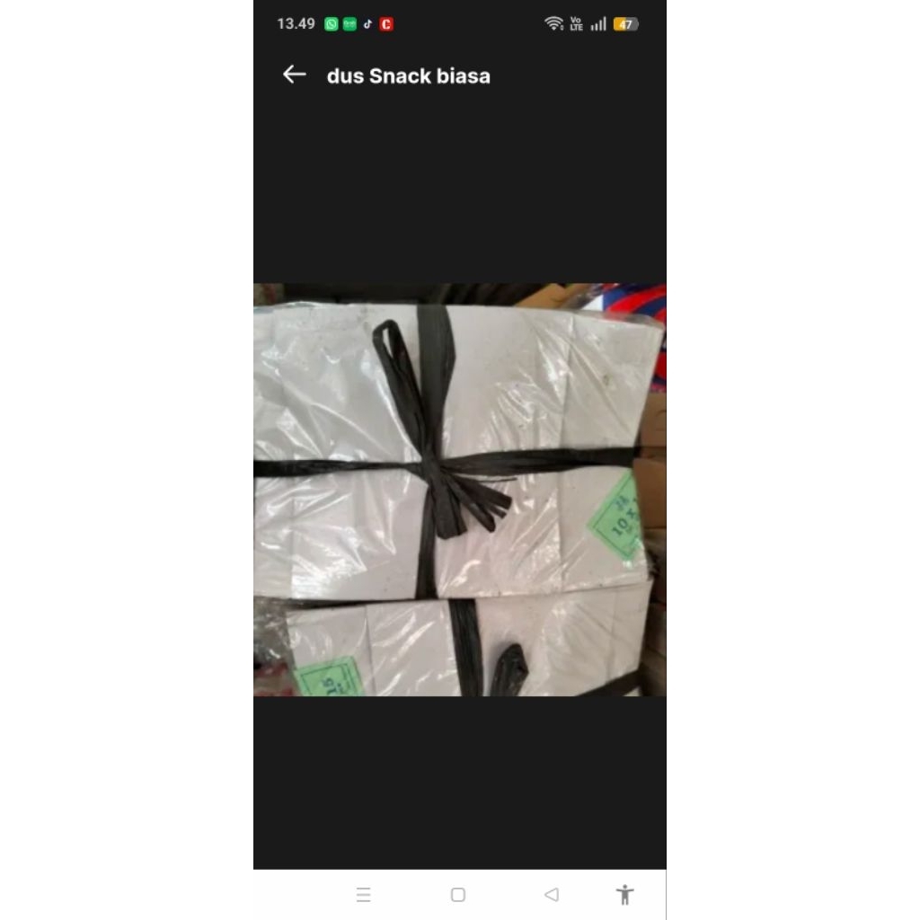 dus Snack biasa warna putih