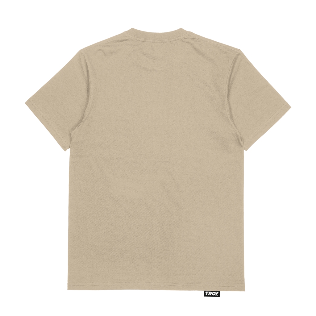Troy Company T-shirt Beige Rolling Skate - Kaos Pria Lengan Pendek Coklat Beige MTD 3664