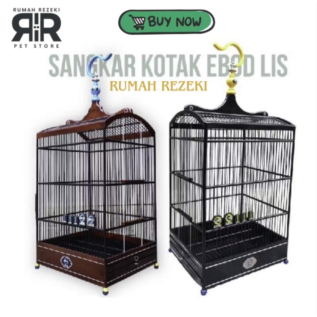 SANGKAR KANDANG KOTAK ORIGINAL EBOD JAYA LIST NO.2 & NO.3|HITAM & COKLAT ASLI