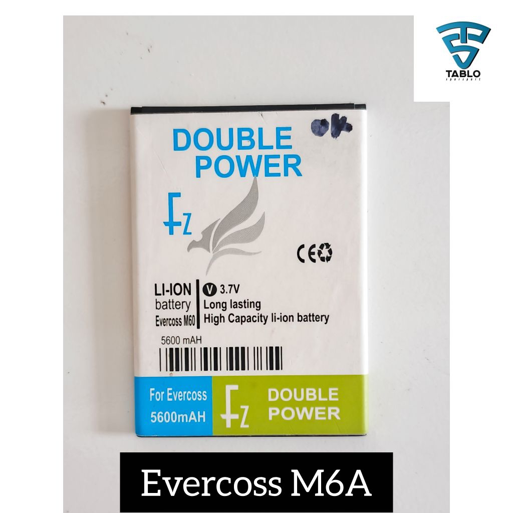 Baterai evercoss M6A Fz double power second