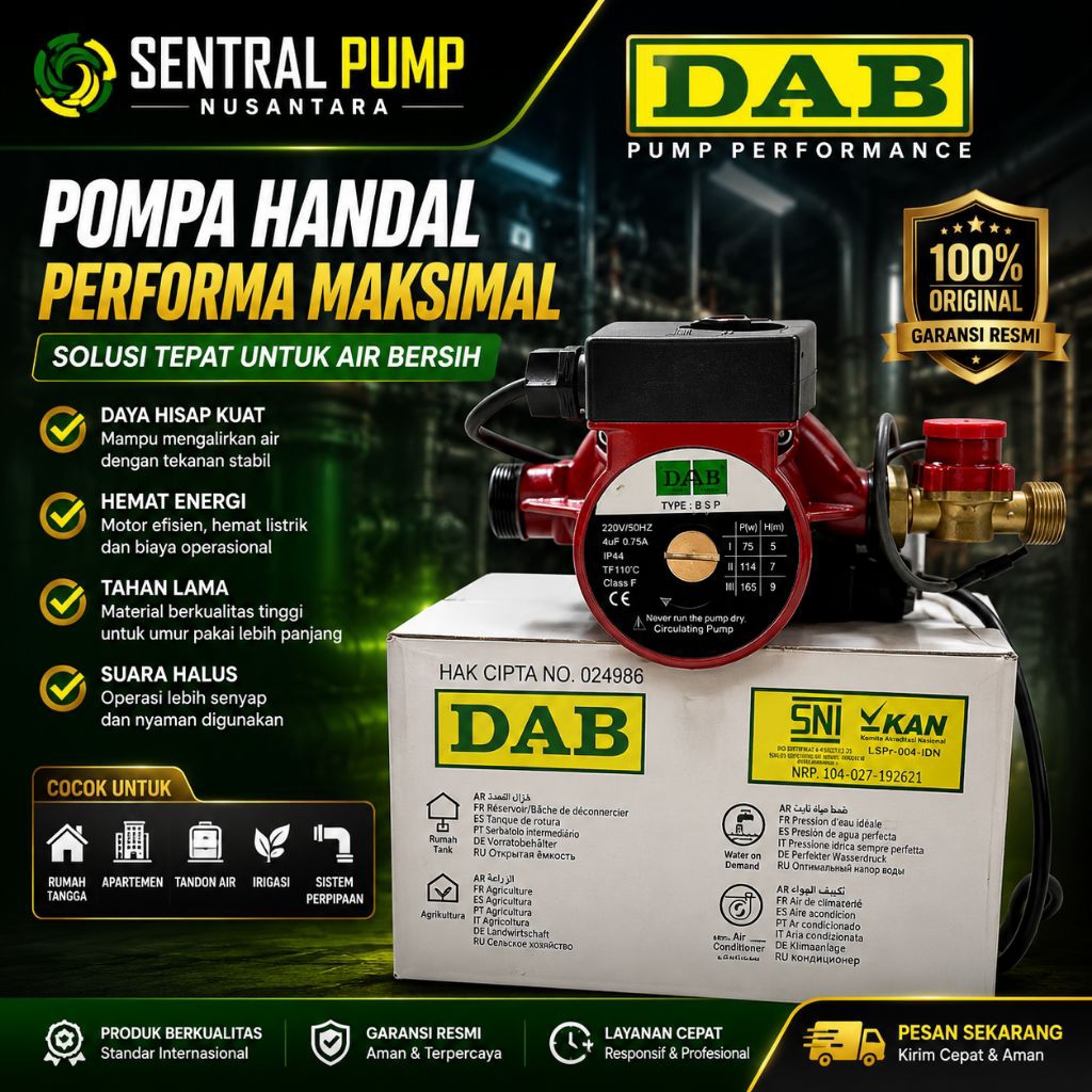 Pompa Air Pendorong / Booster Pump Shimge/DAB ZPS 15-9-140