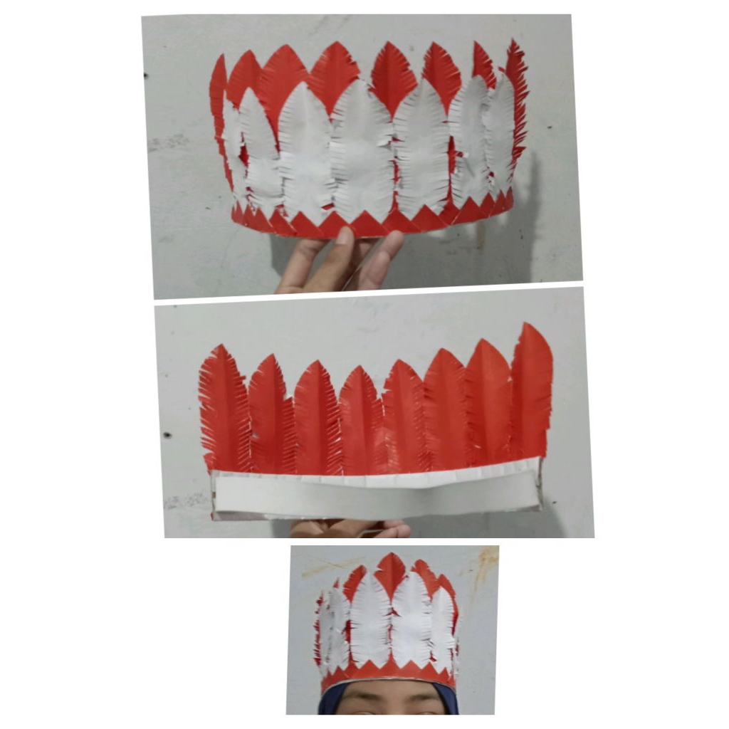 PO 1 HARI | Daun Papua | Bando Merah putih, aksesoris karnaval, Bendera Palestina, topi senam, topi 
