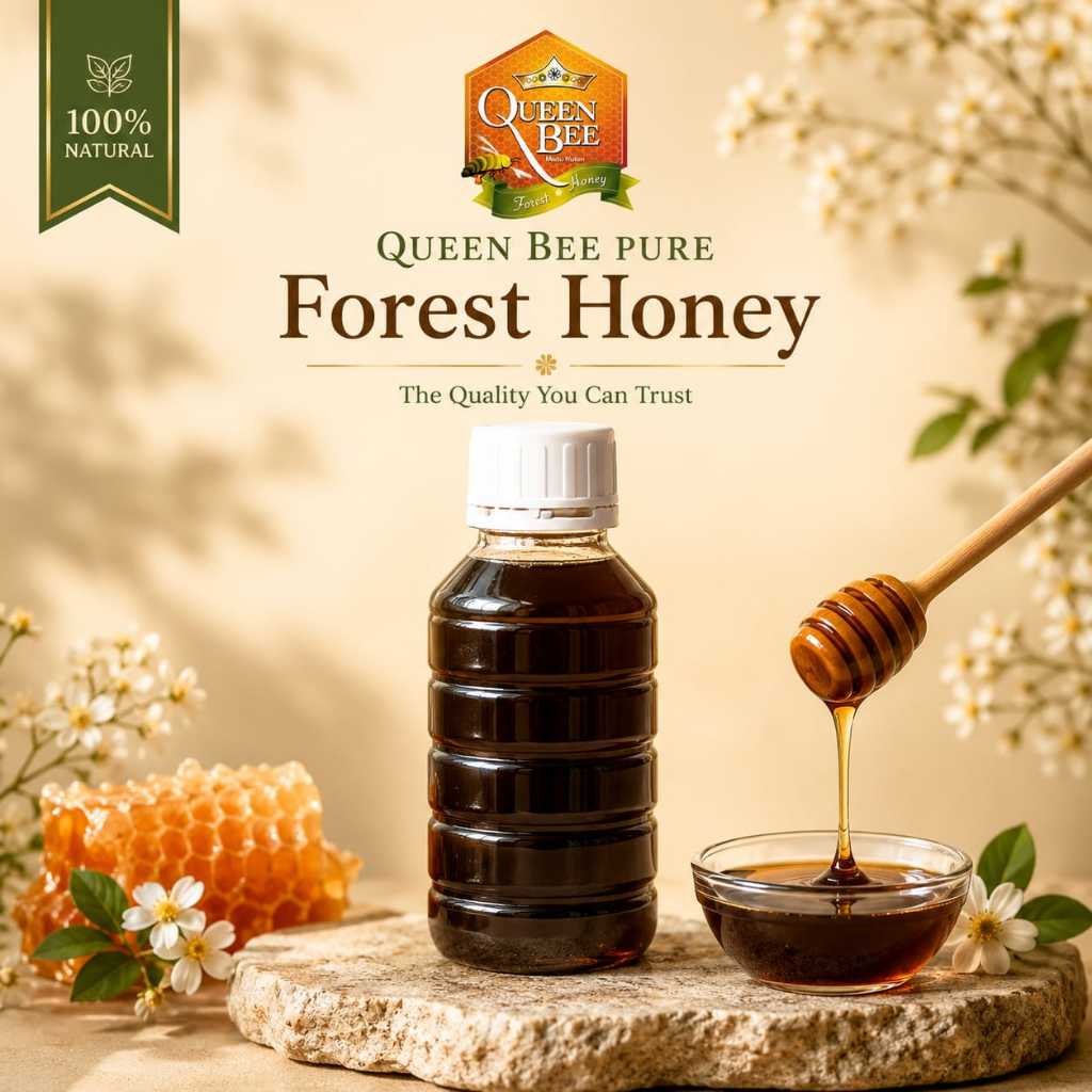 madu hutan premium madu asli murni queen bee pure forest honey 650gr