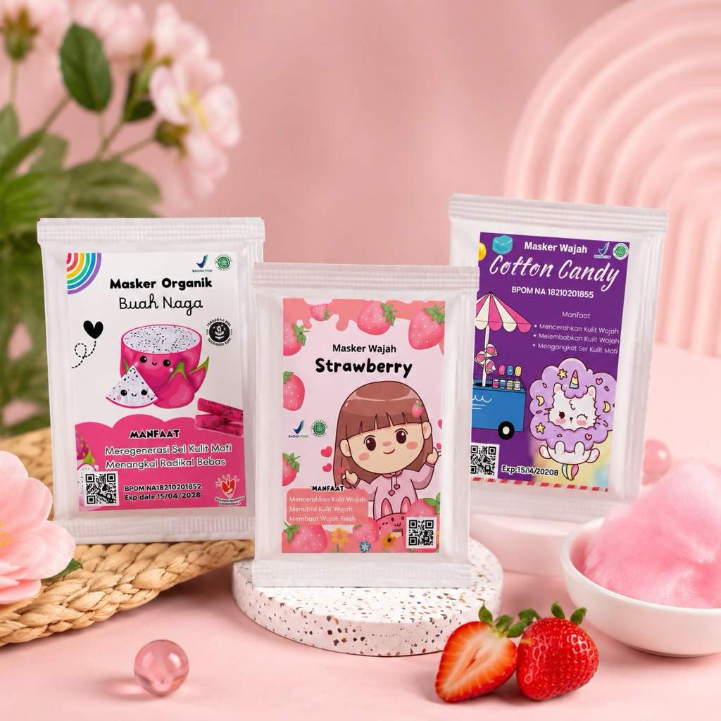(5gr) Masker Organik BPOM Terlaris/Masker Wajah Anak/Face Mask Organic/Masker Wajah Murahhh