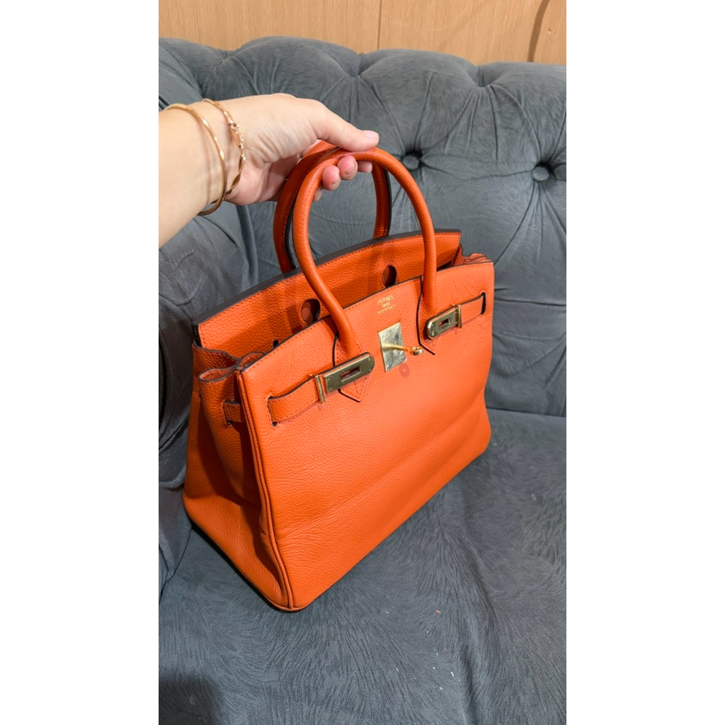 Kremes birkin oren balzip riri preloved