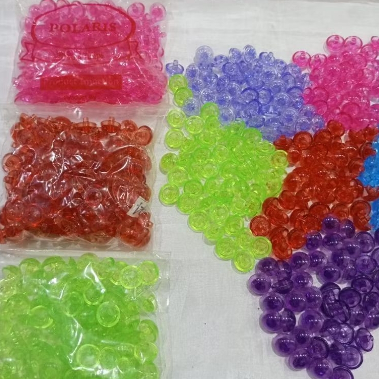 Kancing Jamur Kristal Polaris/Kancing Jamur Bening/Kancing Hias Kristal Motif Mawar/Kancing Hias