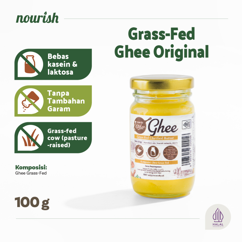 Ghee (Grass Fed Ghee Clarified Butter) 100 gr