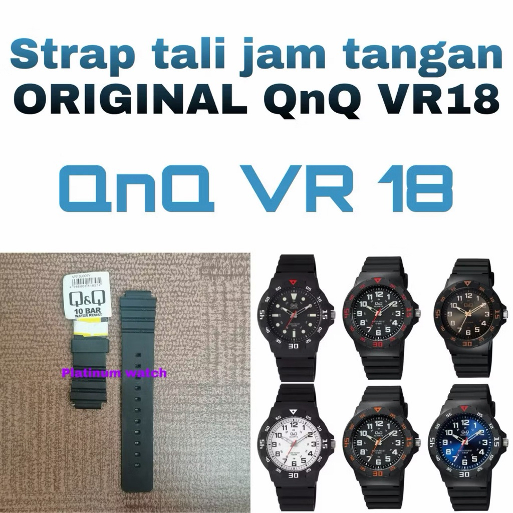 STRAP TALI DAN BEZEL JAM Q&Q VR18 TALI JAM TANGAN VR 18 VR18 ORIGINAL QnQ VR18 VR18 VR 18 VR 18J