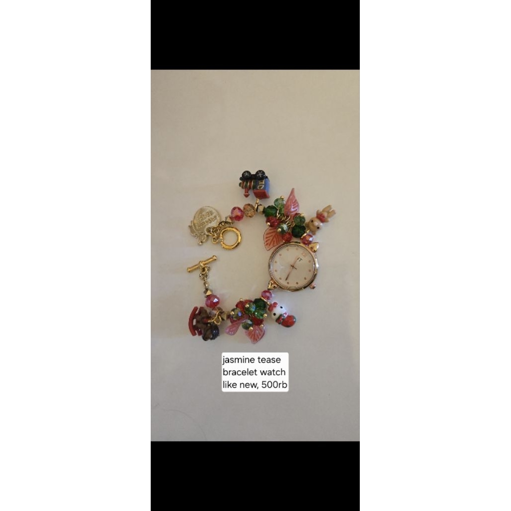 Jasmine Tease Christmas Bracelet Watch (preloved) | Jam tangan gelang manik | Beads Bracelet Watch