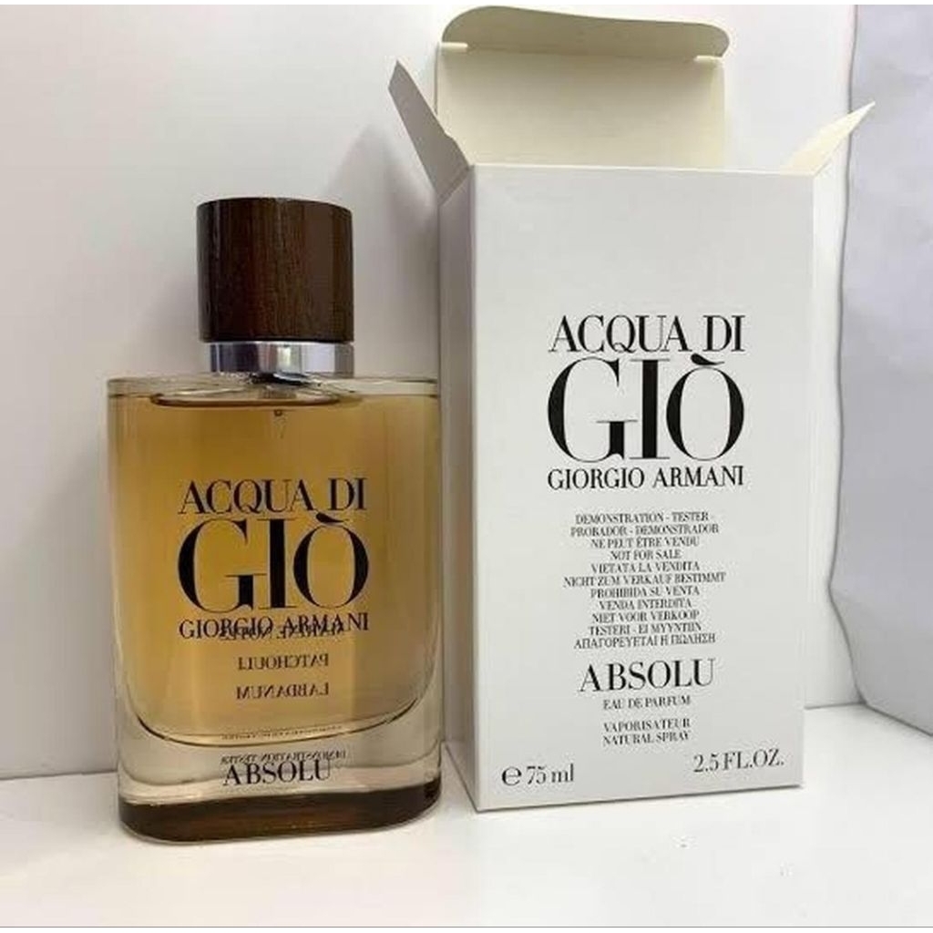 Parfum Pria Aqua Di Gio Armani Absolu 75ml - Original Reject Non Box