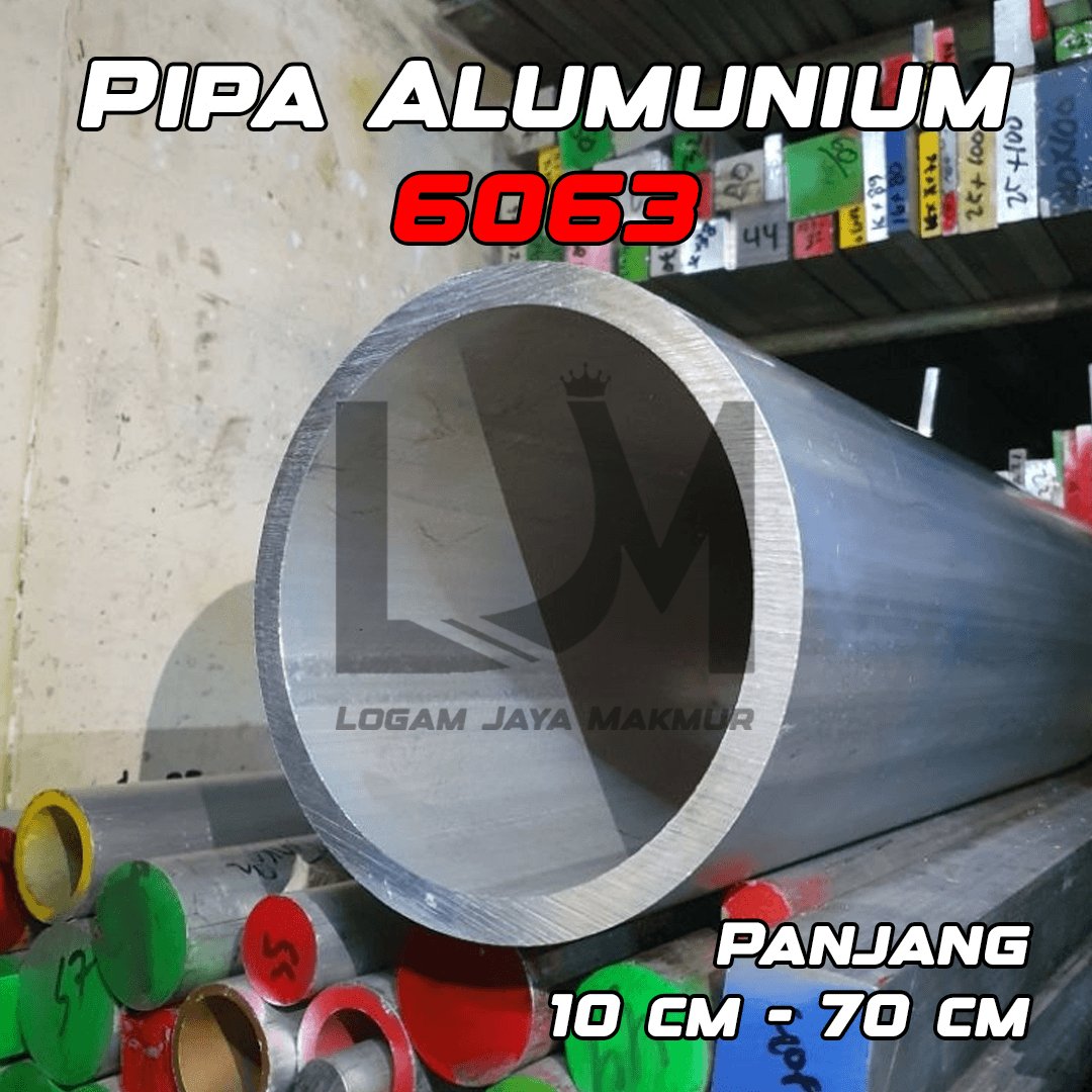 Pipa Alumunium / Aluminium 6063 OD 191 mm x ID 165.6 mm Tebal 12.7 mm Harga panjang per 10 cm • 15 c