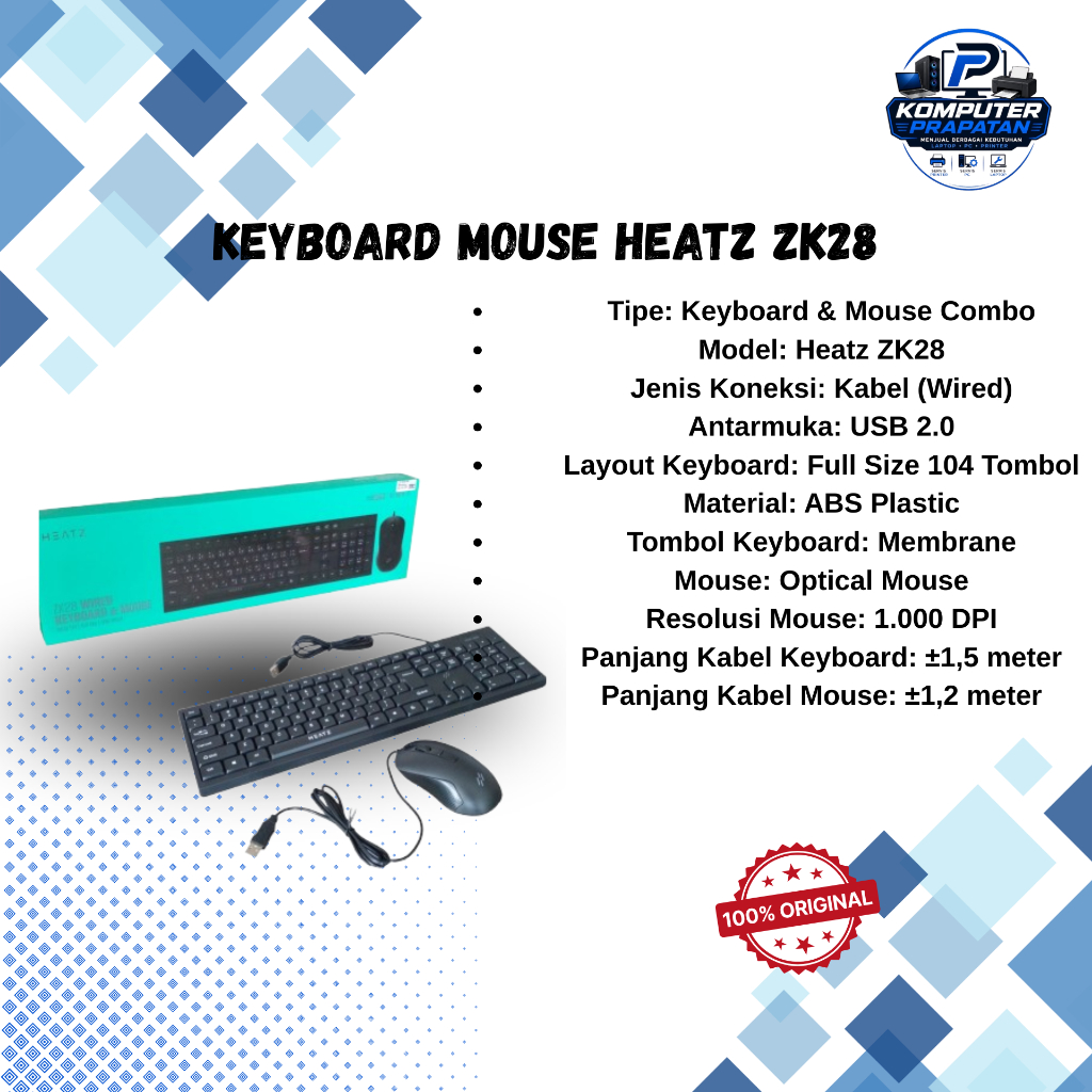 Keyboard Heatz ZK28 Keyboard & Mouse Combo