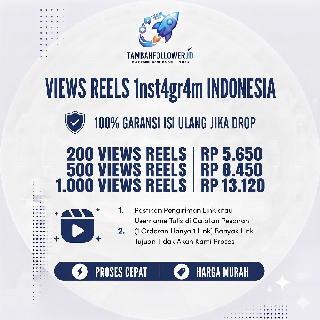 Views Reels 1nstagr4m Real Akun Indonesia - 100% Bergaransi Isi Ulang Bila Drop