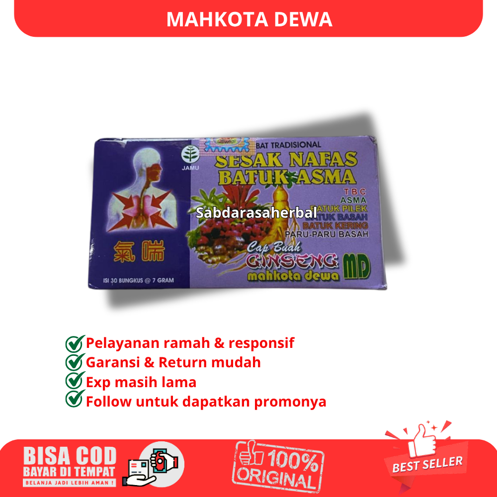 Jamu Serbuk MD Ungu Sesak Nafas Original 30 Sachet