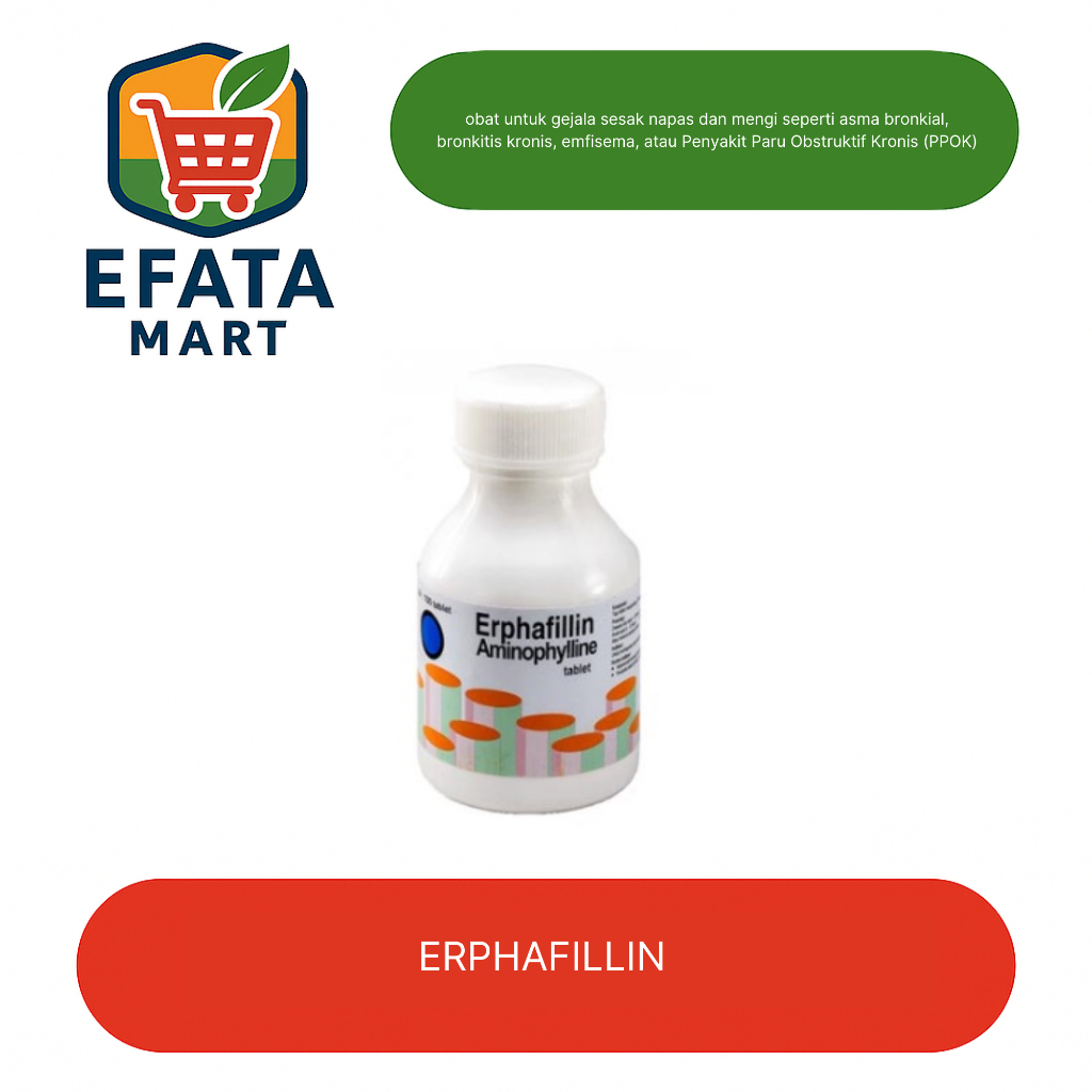 Erphafillin 200mg isi 100 untuk mengobati asma