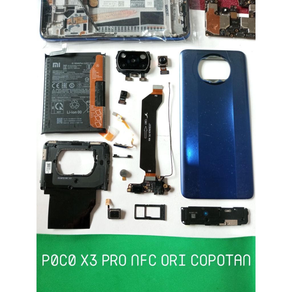 SPAREPART COPOTAN POCOX3 PRO SECOND ORIGINAL COPOTAN  BATERAI BN57  KAMERA DEPAN  1 SET KAMERA BELAK