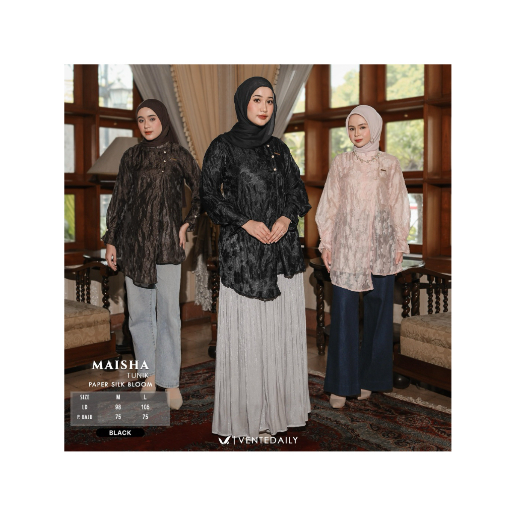 Ventedaily Maisha Tunik papor sipk bloom
