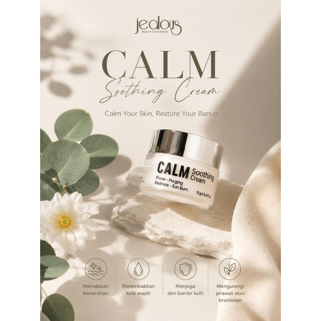 Jealous Calm Soothing Cream Mencegah Iritasi dan Mengatasi Kemerahan pada kuli