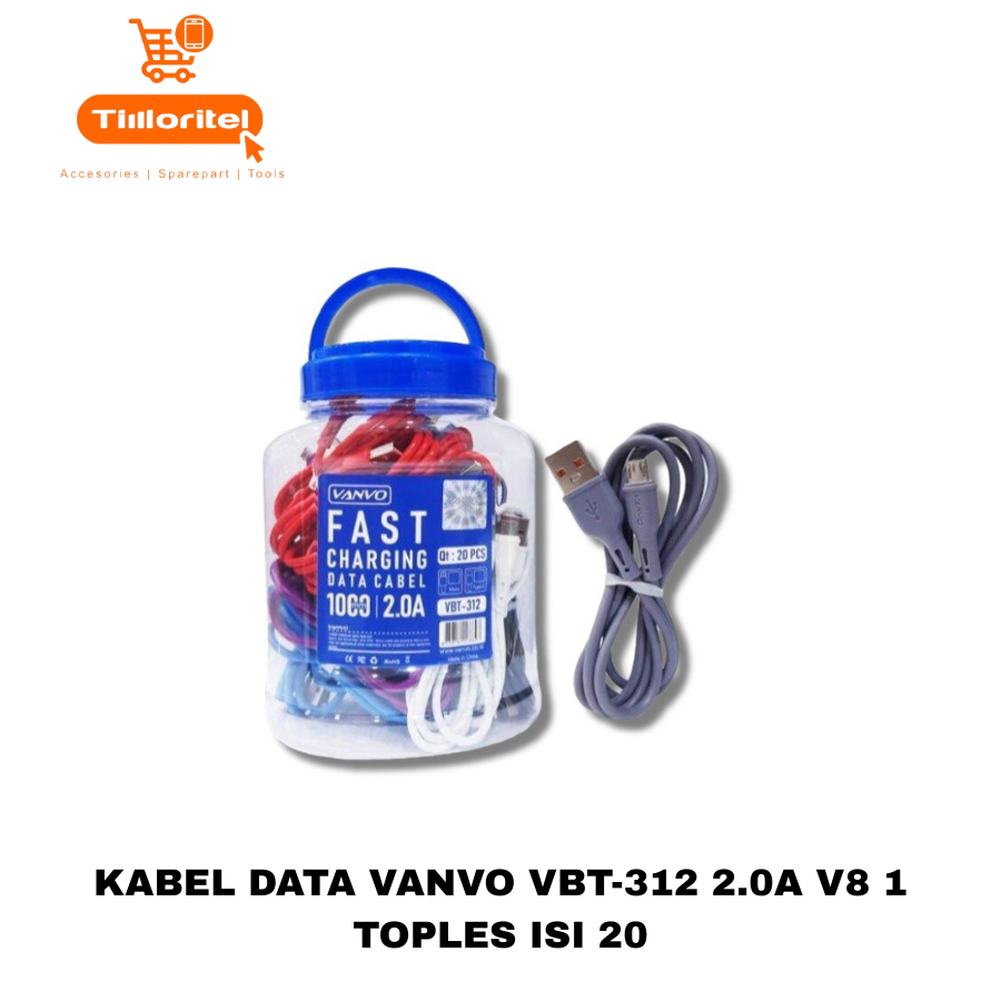 KABEL DATA VANVO VBT-312 2.0A V8 1 TOPLES ISI 20