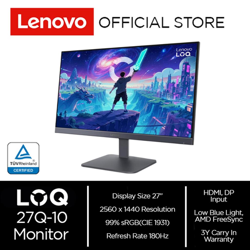 Lenovo Monitor LOQ 27Q-10 27-inch QHD IPS 180Hz 99% sRGB - Lenovo LOQ 27Q-10