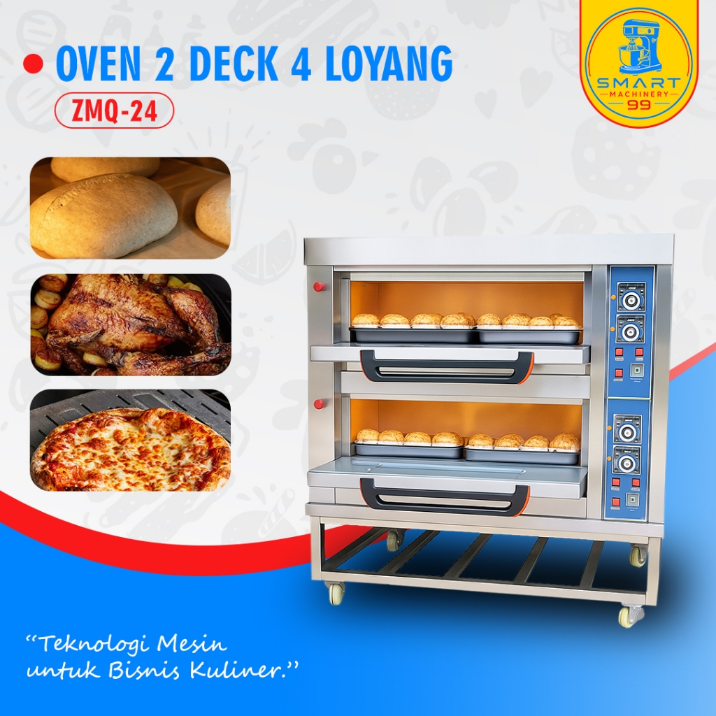 Mesin Oven 2 Deck 4 Loyang // Oven Gas // Mesin Oven Gas // Oven Gas Tombol 2 Deck 4 Loyang