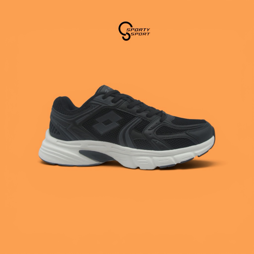 SEPATU LARI PRIA LOTTO FRED BLACK