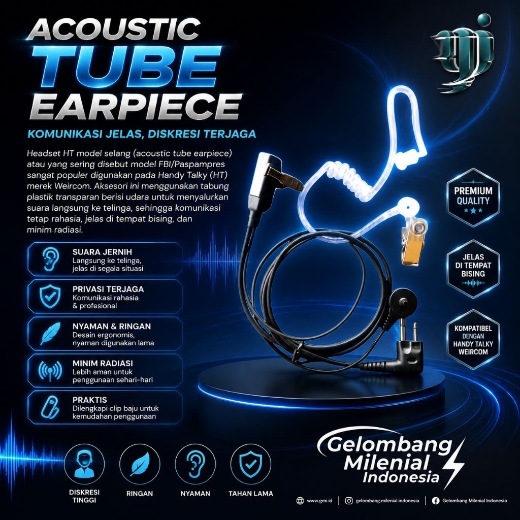 Handsfree HT Weircom 88 plus Motorola cp1660 c2660 xir p3688